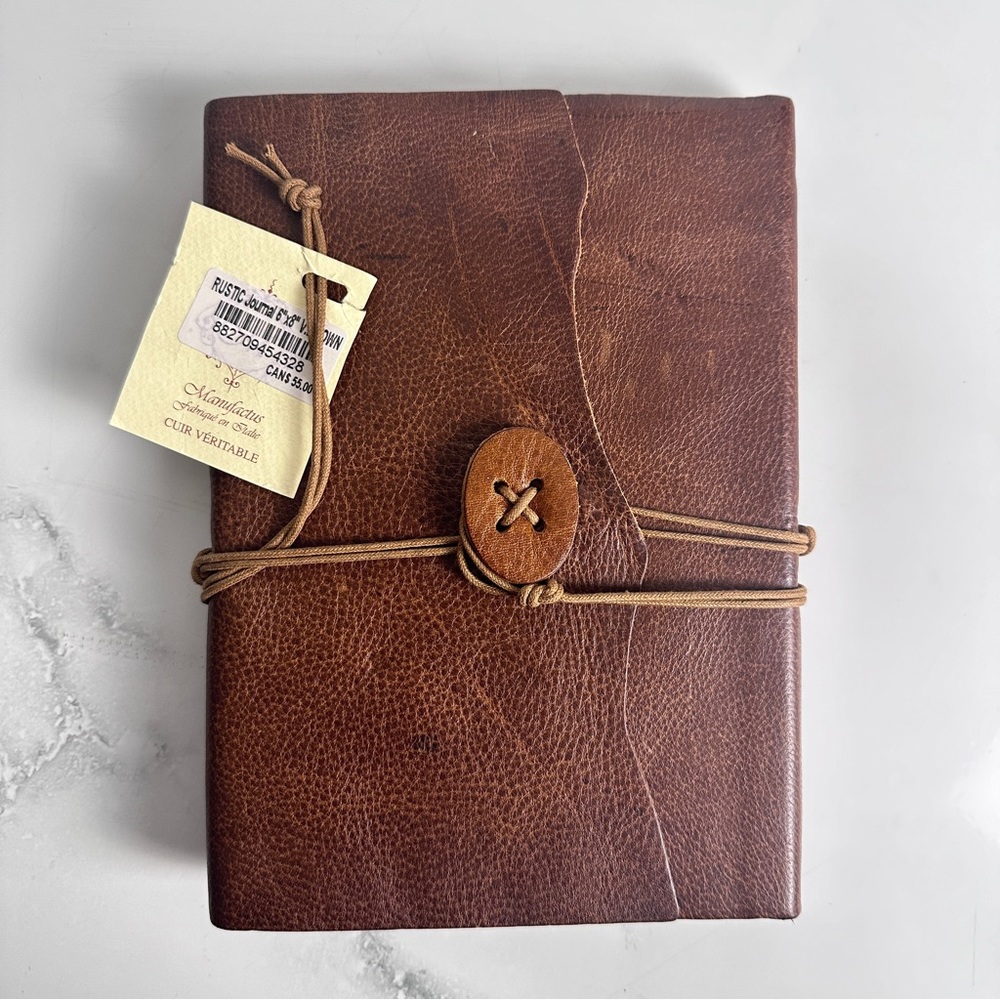 Vintage leather note book brand new never used.